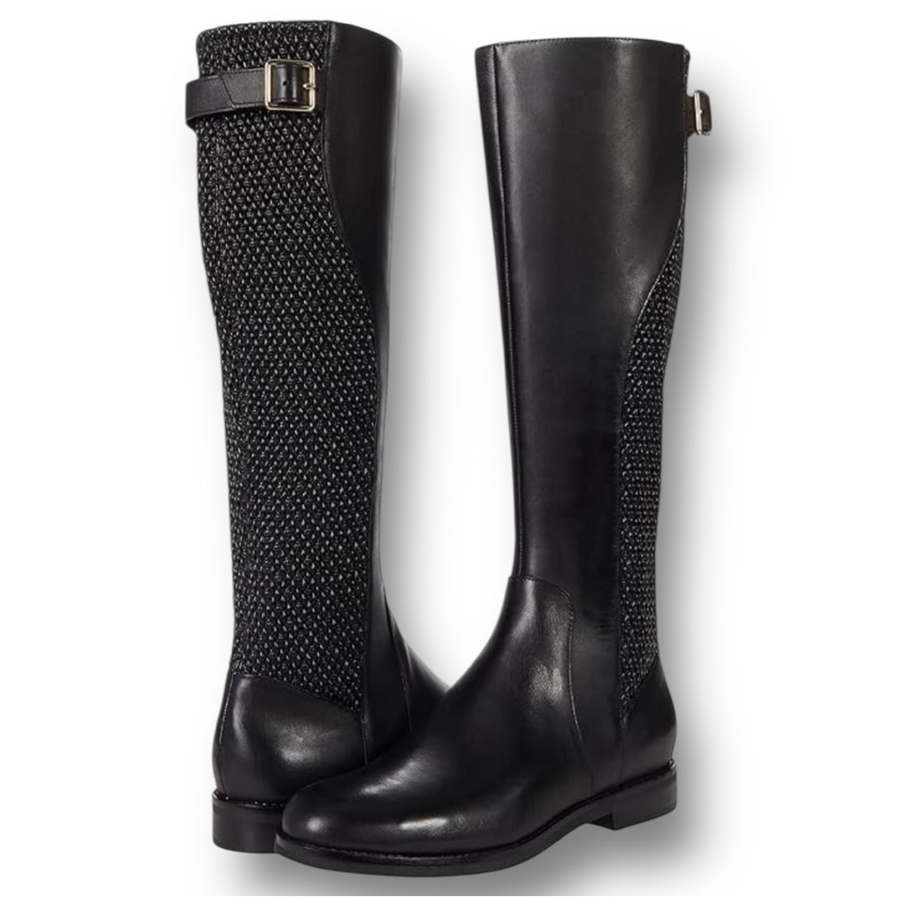 Cole Haan Idah Tall Black Leather Riding Boot Sz 9B